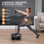 Vibration Plate Exercise Machine, Lymphatic Drainage Machine for Weight Loss, Full Body Workout Vibrate Fitness Platform, Helps Toning Shaping Wellness Home Gyms Workout - Max User Weight 330lbs