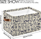 Storage Basket Bin Goth Bats Organizer Collapsible Shelf Basket Cube with Handle for Nursery Bedroom Bathroom