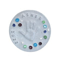 Large DIY Stepping Stone Kit, Handprint Stepping Stone, Mother's Day Gift, Footprint Stepping Stone (10 Inch + Stamp Set)