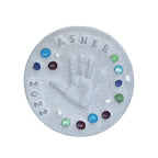 Large DIY Stepping Stone Kit, Handprint Stepping Stone, Mother's Day Gift, Footprint Stepping Stone (10 Inch + Stamp Set)