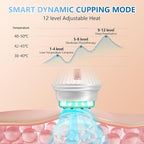 KTS Smart Cupping Therapy Set with Clean Base, 4-in-1 Electric Cupping Therapy Massager, Multi-Function Vacuum Therapy for Pain Relief, Blood Circulation