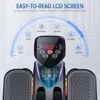Under Desk Elliptical Machine, Quiet & Portable Seated Pedal Exerciser with 12 Adjustable Speeds & Remote Control, Low-Impact Electric Ellipse Leg Exerciser for Cardio & Strength