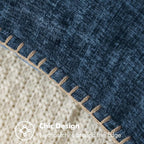 MIULEE Pack of 2 Couch Throw Pillow Covers 18x18 Inch Coastal Navy Blue Farmhouse Decorative Pillow Covers with Stitched Edge Soft Chenille Solid Dyed Spring Pillow Covers for Sofa Bed Living Room