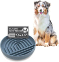 The Slowdown Bowl Silicone Slow Feeder for Dogs & Puppies, Slow Eating, Modern Lick Mat Design, Reduces Gulping, Fits 2 Cups 7.5” Across x 1.5” Tall, Mealtime Challenge, Medium-Ocean