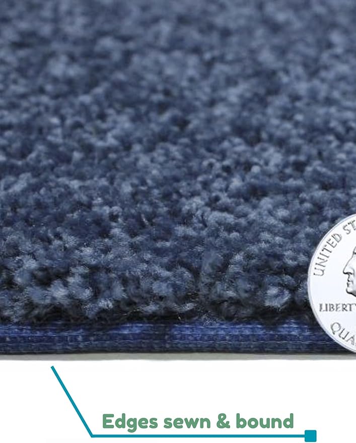 KOECKRITZ Soft and Colorful Kids Classroom Area Rugs (Passes Flammability Pill Test) Many Sizes and Bright Colors to Select from (4' x 6', Navy)