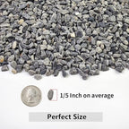 5LB Succulent and Cactus Gravel Pebbles, 1/5 Inch Natural Decorative Polished Stones, River Rocks for Plants, Vases, Aquariums, Terrarium and Outdoor Gardening,Grey