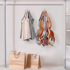 ZEDODIER Tank Top Hanger, Rotatable Bra Organzier for Closet, Max 24 Storage Capacity Sport Bra Holder, Metal Space Saving Closet Organizers and Storage, Silver
