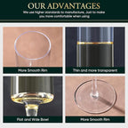 JYB&XY Champagne Flutes Set of 6 Hand Blown Elegant Champagne Glasses With Long Stem Elegant Sparkling Wine Stemware 6.5oz- for Women, Men, Wedding, Anniversary, Christmas, Birthday,Parties