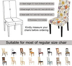 JQinHome Pattern Chair Covers for Dining Room Set of 4, High Stretch Removable Washable Parsons Chair Slipcover for Home Party Hotel Wedding Ceremony (Flower,4PCS)