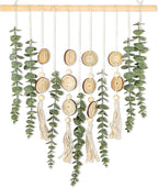 Artificial Eucalyptus Wall Decor Fake Greenery Leaves Stems Home Decor Wall Hanging Plants Boho Rustic Farmhouse Decor for Bedroom Kitchen Dining Room Livingroom Bathroom Livingroom (Small)