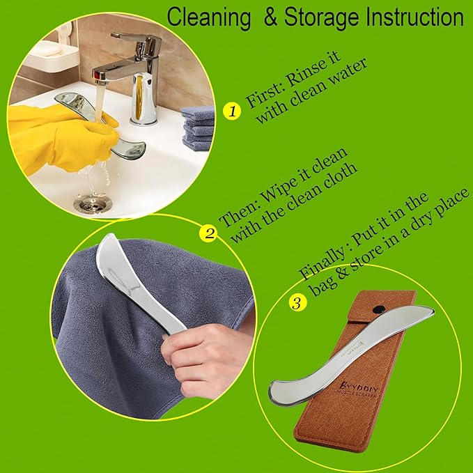 BYYDDIY Stainless Steel Gua Sha Muscle Scraper Tool,Scar Tissue Tool,Physical Therapy Tools,Muscle Scraping Tool,Guasha Massage Scraper,IASTM Tools,Skin Scraping Tool,Soft Tissue Massage Tool