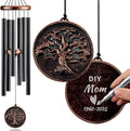 Memorial Wind Chimes for Loss of Loved One, Tree of Life Vintage Wind Chime for Outside, Sympathy/Memorial/Retirement/Festivals/Birthday Gift for Father/Mother/Lover (DIY 34" Tree of Life)