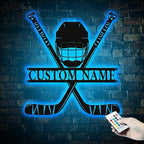 Personalized Field Hockey Wall Sign – Custom LED Name Light with Sticks & Ball, Neon Sign for Girls Room, Locker Room, Sports Fans, Team Gifts, Hockey Décor