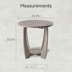 COZAYH Rustic Farmhouse Round End Table - Vintage Grey