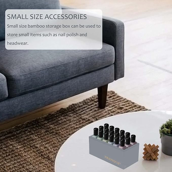 Bamboo Drawer Organizer - Kitchen Utensil Organizer Silverware Tray Cutlery Holder，Office Desk Supplies and Accessories,15 * 5.9 * 2.6,Grey