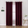 ChrisDowa Blackout Curtains 102 Inches Long 2 Panels Set for Living Room, Grommet Thermal Insulated Room Darkening Curtains for Bedroom (Burgundy Red, 52 x 102 Inch)