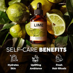 Kukka Lime Essential Oil for Skin - 4 Fl Oz - 100% Pure Natural Lime Oil for Diffuser, Hair, Candles & Soap Making Scent DIY