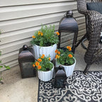 NEEDOMO Lanterns Decorative Outdoor & Indoor, Set of 3 Outdoor Lanterns for Porch, 23" Large Candle Lantern, Bronze Metal Frame with Glass, Vintage Farmhouse, Patio, Pathway, Garden, Fall, Christmas