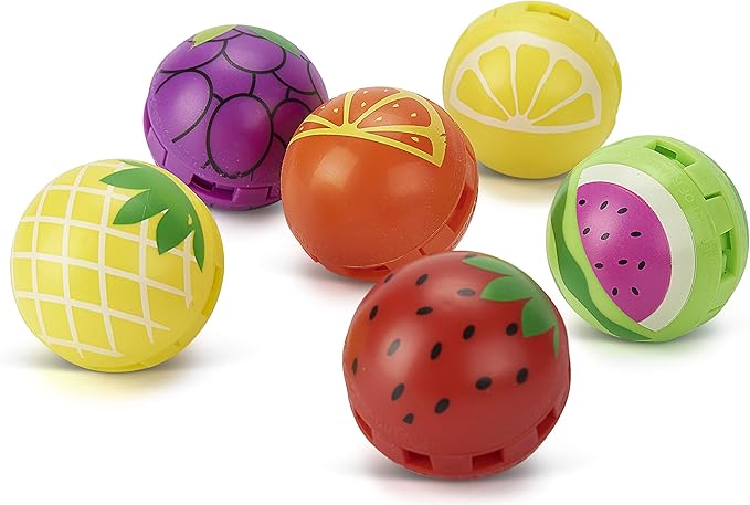 Sneaker Balls Fruitastic Sof Sole Shoe Eliminator & Remover, 3PK-Fresh, Clean Scent Blocks Odors-Twist-to-Activate, Colorful Designs, 6 Pack