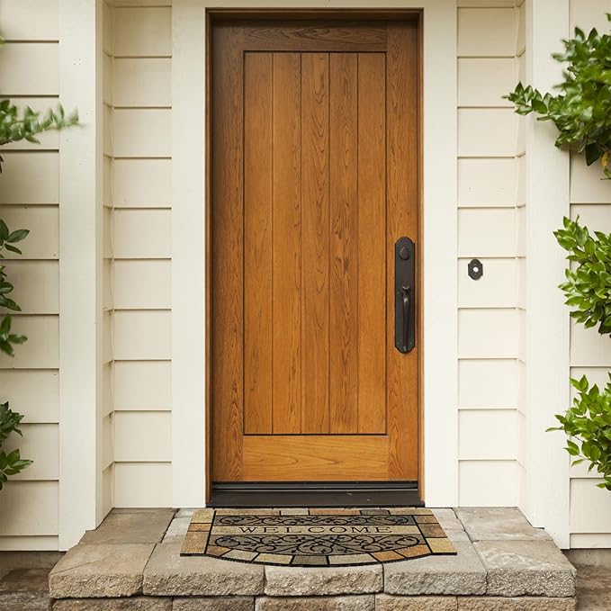 CHICHIC Entrance Door Mat Large 24 x 36 Inch Entry Way Doormat Front Door Rugs Outdoors Heavy Duty Welcome Mat, Non Slip Rubber Back Low Profile for Garage, Patio, High Traffic Area, Vine