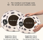 MEOWFIA Cat Cave – Premium Felt Cat Bed for Indoor Cats, Handmade 100% Merino Wool (Medium, Snow Leopard)