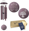 ASTARIN Memorial Wind Chimes Personalized, Bereavement Condolence Gifts for Loss of Mother Husband Wife, Customized Wind Chimes for Outside Deep Tone(Produced in USA)