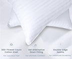 Threadmill Bed Pillows Queen Size Set of 2 | Soft Down Alternative Cooling Bed Pillow for Sleeping | Soft Pillows for Bed | 20x30 Hotel Pillow, Queen Pillows 2 Pack for Back, Stomach or Side Sleepers