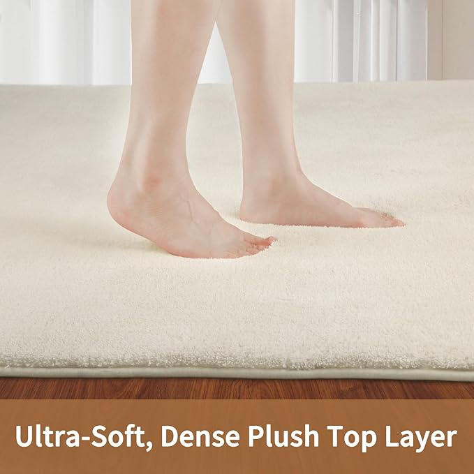 Sour Lemon 6x9 Soft Fluffy Machine Washable Non Slip Carpet Rugs for Living Room, Bedroom, Playroom, Kid's Room - Fluffy Home Decor