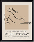 Poster Master Vintage Poster - Retro Minimalist Print - Gift for Artist, Housewarming - Cat, Line Drawing, Sketch, Abstract - Wall Decor for Living Room, Bedroom, 8x10 Black Framed