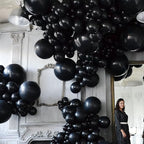 130pcs Black Balloons Different Sizes 18" 12" 10" 5" Party Latex Balloons for Birthday Graduation Baby Shower Anniversary New Year Holiday Party Decorations