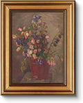 HUARCEY Gold Framed Vintage Wall Art for Living Room, Flower Painting Canvas Prints Shelf Decor for Kitchen, Aesthetic Room Decor Bedroom Wall Art, Floral Artwork for Friends or Family 8"x10"