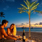 Birchlitland Lighted Palm Trees for Outside Patio 6FT 220 LED Fairy Lights, Artificial Palm Tree Lights Plug in for Home Pool Beach Decoration