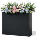 Planter Box Outdoor 38"W x 10.2"D x 30"H- Tall Rectangular Planters for Outdoor Patio/Porch, All-Weather with Anti-dumping Kit, Durable Galvanized Steel, Modern Design for Plants, Flower,Garden