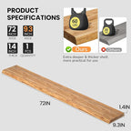 Floating Shelves for Wall, 72"x9.3" Rustic Solid Live-Edge Elm Wood Wall Shelves, Heavy-Duty Floating Shelves with Invisible Brackets for Living Room, Bedroom, and Kitchen, Natural Finish