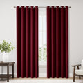 ChrisDowa Burgundyout Curtains 70 inches Wide for Bedroom - 2 Panels Set Extra Wide Grommet Thermal Insulated Room Darkening Curtains for Living Room (Burgundy, 70 x 84 Inch)