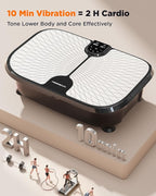 FEIERDUN Vibration Plate Exercise Machine, 400 LBS Capacity Vibration Plate for Lymphatic Drainage, Max Space for Whole-Body Workout & Relaxation at Home
