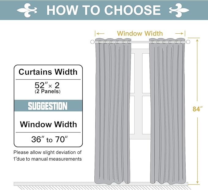 ChrisDowa Grommet Blackout Curtains for Bedroom and Living Room - 2 Panels Set Thermal Insulated Room Darkening Curtains (Royal Purple, 52W x 84L)
