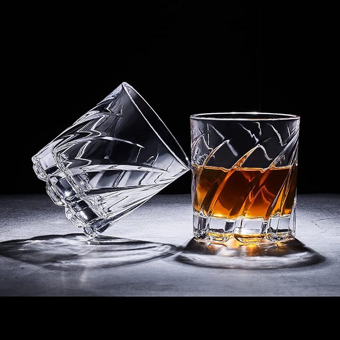 Whiskey Glasses with 4 Iceball molds and a Luxury Box, Old Fashioned Whiskey Glasses, Gifts for Dad from Daughter Son Kids, Best Father Ever Whiskey Glass, Gifts for Husband