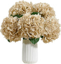 8pcs Fake Flowers Silk Hydrangea Artificial Flowers Bouquets Faux Hydrangea Stems for Home Table Centerpieces Wedding Party Decoration