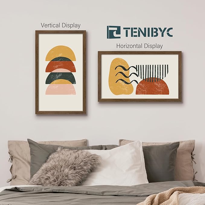 14x24 Picture Frame 3 Pack - Brown Woodgrain, Wood Poster Frame, Gallery Poster Frame - Wall Hanging