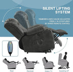 PARKOL Power Lift Recliner Chair for Elderly Breathable Leather Recliner Chair with Massage and Heat,2 Cup Holders,Electric Stand Assist,USB Ports,Gifts for Family (Beige)