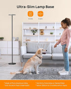 TROND Floor Lamp, 5000LM Super Bright Sky LED Modern Torchiere Standing Lamp, 3000K Warm White Light, 5-Level Dimmable, Modular 71 in Tall Pole Light, 30-Minute Timer for Living Room, Bed Room