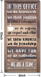 We Are A Team Office Signs Decor, Hanging Wood Sign Office Decoration, Motivational Quotes Wall Décor, Human Resources Offices Wall Decoration, Team Gift, Gift for Leader