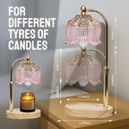 GEEZO Fragrance Candle Warmer Lamp，Electric Candle Warmer with Timer & Dimmer，Mom Christmas Birthday Gifts for Women, House Warming Gifts New Home Bedroom Decor