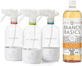 Branch Basics Cleaning Essentials Kit in Glass: All Purpose Cleaner and Bathroom Cleaner - Concentrate (33.8 Oz) + Glass Spray Bottles for Cleaning (16 Oz) Fragrance-Free