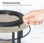 Lazy Susan Organizer, Rotating Spice Rack, 2 Tier Spice Turntable Organizer, Industrial Turntable Spice Holder, for Kitchen Countertop and Cabinet, Compact and Versatile, Greige SR22BG
