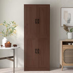 Brown Kitchen Pantry, 71" Tall Cabinet with Doors, Hutch with Storage for Dining Room