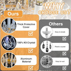 Modern Crystal Chandeliers, Gold Candle Chandelier -Luxury Chandelier Lighting Fixtures for Dining Room, Foyer, Staircase Hallway Living Room Entryway, 10 Lights