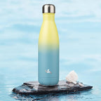 Insulated Water Bottles,17 oz Double Wall Stainless Steel Vacumm Metal Flask for Sports Travel,Sandy Beach
