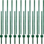 ARIFARO Sturdy Duty Metal Fence Posts 7 Feet assemblable,Pack of 10, No Digging Garden U Post for Wire Fencing Steel Poles for Yard, Outdoor